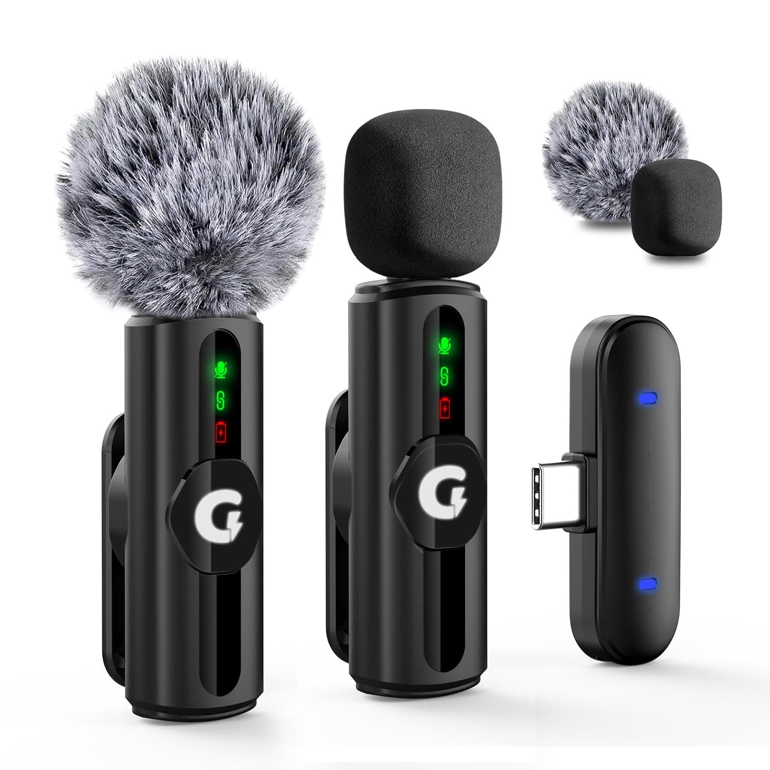 GRENARO S12 Wireless Microphone for YouTube / Vlogging – Dual Channel Type-C Version
