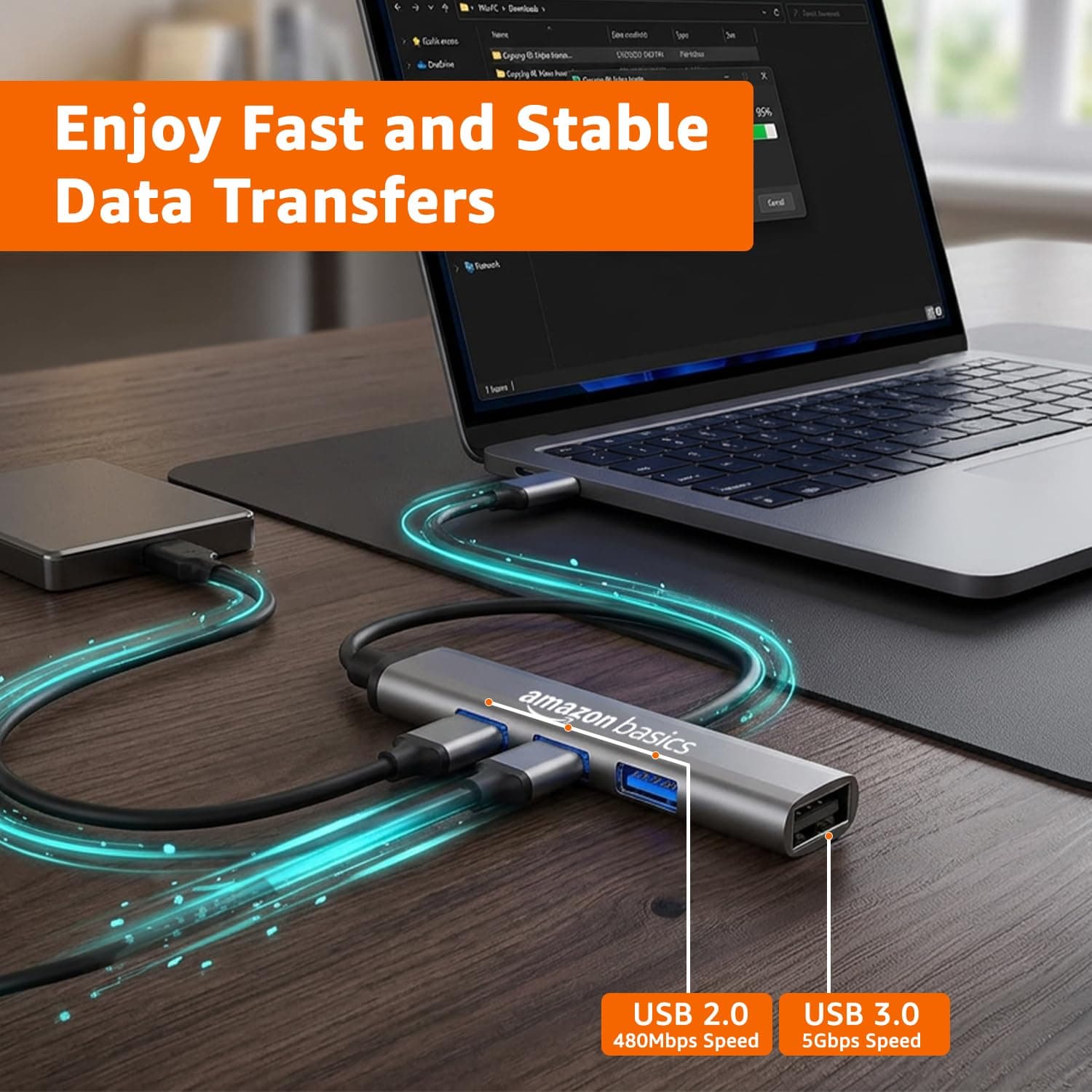 Amazon Basics USB-C Multiport Adapter Hub