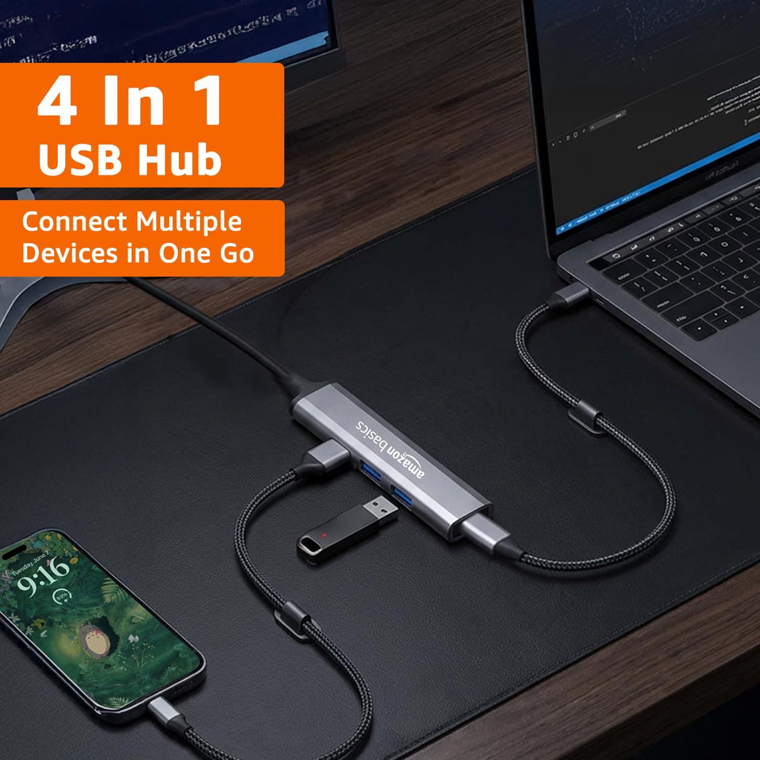 Amazon Basics USB-C Multiport Adapter Hub