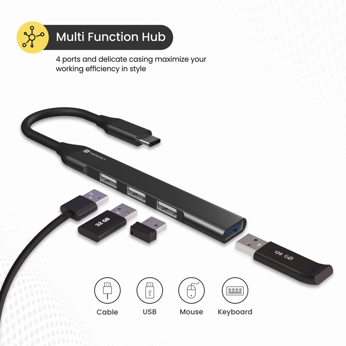 Portronics Mport 31 4-in-1 USB Hub