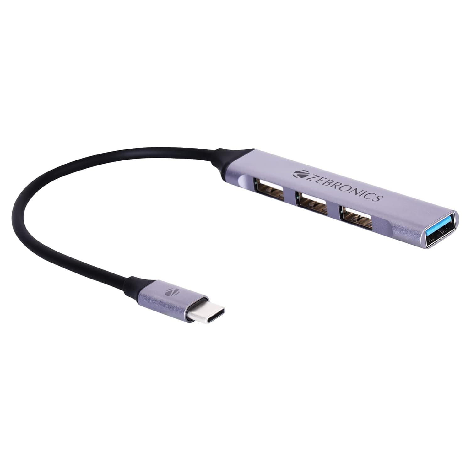 Zebronics TA200U Type C to USB Hub Aluminum Design