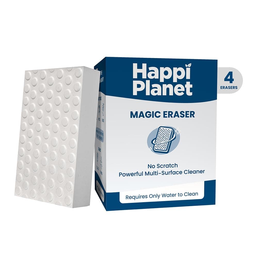 Happi Planet Magic Eraser Multi-Surface Cleaning Sponge – Pack of 4